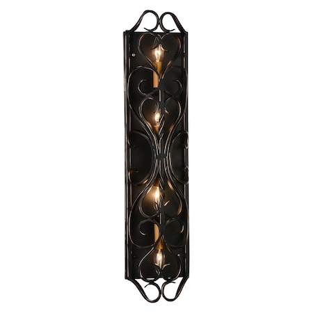 Cwi Lighting 4 Light Wall Sconce With Autumn Bronze Finish 9888W30-4-122